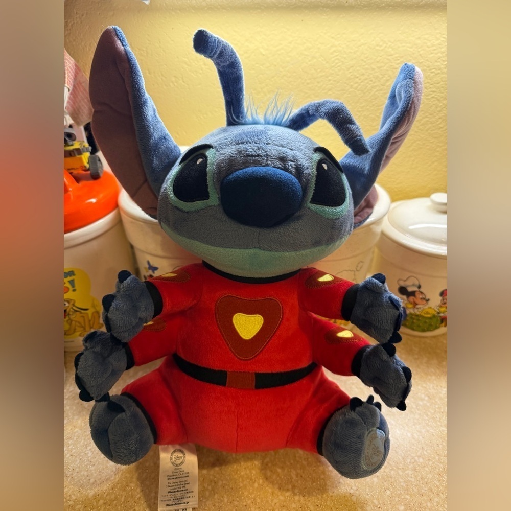 Disney Blue and Red Stitch Plush Toy space alien